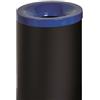 Adatto-M T770025 Gettacarte antifuoco corpo metallo nero coperchio Blu 90 litri