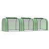 Outsunny Serra per Orto a Tunnel in Acciaio e Plastica PP con Porte Avvolgibili, 295x100x80 cm, Verde|Aosom