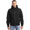 TONY BACKER Giacca Jacket Uomo Invernale Softshell Impermeabile Antivento con Cappuccio Giacca Calda Giubbotto Uomo Trekking Casual (6XL, BLU-05)