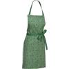 kela Grembiule da cucina 80 x 67 cm CORA, grembiule da cucina donna uomo, cotone lavabile, cinturino regolabile sul collo, cintura lunga da annodare, motivo floreale, verde