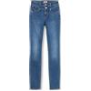 ONLY Onlwauw HW Dou But Cut Skinny DNM Ext Jeans, Media Blu Denim, (S) W x 34L Donna
