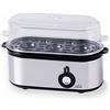 Lacor - 69343 - Cuociuova TRI OVULO, Acciaio Inox 18/10, 100% BPA free, 3 Livelli di Cottura: Duro, Mollet, Acqua Passata, Capacità: 3 uova, Spegnimento Automatico, 20,2 x 8,6 x 13,5 cm, Grigio