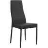 Ristosubito Poltrona da interno TESR Struttura in metallo, rivestimento in ecopelle Modello 1485-F50 NERO