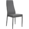 Ristosubito Poltrona da interno TESR Struttura in metallo, rivestimento in ecopelle Modello 1485-F50 GRIGIO