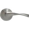 MICEL - 07082 - Maniglia con rosetta larga 65 mm e maniglia in alluminio, finitura nichel satinato, colore: argento, 135 x 65 x 65 x 65 mm