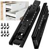 AOLISHENG Guide Per Cassetti Estrazione Totale 550 mm Montaggio Laterale Binari Cassetti Scorrevoli Portata Massima 45 kg Guida Telescopiche Binario Cassetto Per Cucina e Ufficio Nero 1 Paio(2 Pezzi)