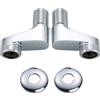 Gnimauhz, adattatore per vasca da bagno da 3 - 3/8 pollici, con bracci oscillanti regolabili in nichel spazzolato per uso commerciale con vite eccentrica, misura 1 paio (placcatura)