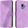 OKZone Cover per Samsung Galaxy S9, Custodia in Pelle Samsung S9, Antiurto Cover a Libro Galaxy S9 Magnetica Portafoglio Folio PU Pelle Flip Protettiva Caso con Wallet Case Cover (Porpora)
