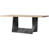 ALMA DESIGN tavolo con base calamina CLINT - 3700-CE-LE11-200x100