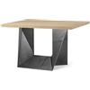 ALMA DESIGN tavolo con base calamina CLINT - 3701-CE-LE11-140x140
