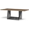 ALMA DESIGN tavolo con base calamina CLINT - 3700-CE-LE12-250x100