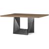 ALMA DESIGN tavolo con base calamina CLINT - 3701-CE-LE12-160x160