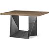 ALMA DESIGN tavolo con base calamina CLINT - 3701-CE-LE12-140x140