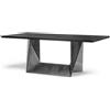 ALMA DESIGN tavolo con base calamina CLINT - 3700-CE-LE16-200x100