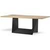ALMA DESIGN tavolo con base nera CLINT - 3700-VNO-LE11-250x100