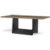 ALMA DESIGN tavolo con base nera CLINT - 3700-VNO-LE12-200x100