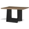 ALMA DESIGN tavolo con base nera CLINT - 3701-VNO-LE12-140x140