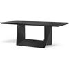ALMA DESIGN tavolo con base nera CLINT - 3700-VNO-LE16-250x100