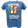 Generico T-Shirt Bambino Napoli Campione d'Italia - Celebrativa 3 Scudetto 2022/2023 Asino - Maglia Bianca o Azzurra Stampata Direttamente su Tessuto (7/8 Anni, Azzurra)