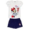 SUN CITY Completo Estivo Disney Minnie Mouse, T-Shirt e Short da Bambina, 4 Anni, Blu