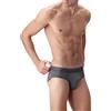 PEROFIL Slip Uomo 4 Seasons Midi Brief El. EST. 100% Cotone Grigio Scuro 7-XXL