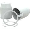 AUPROTEC Tappo di protezione per gancio di traino con anello di sicurezza, tappo di protezione con passante per frizione a testa sferica, bianco, set da 2 pezzi