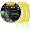 WEALLIN Luminoso Collare Antiparassitario per Gatti, Collare Antipulci per Gatti Regolabile e Impermeabile, Protezione Efficace per 8 Mesi per Gatti di Piccola Taglia, Medio e Grand, Giallo 2pz