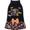 CuteBone Maglione per cani di Halloween Trick-or Treat, maglione a collo alto, con papillon, foro per stoviglie, maglione, vestito invernale per cani di taglia media DS77L-DE