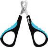 Candure Tagliaunghie Gatto Professionale Tagliaunghie Coniglio Acciaio Inossidabile- Unghie Gatto Fresa per Cavie, Uccelli, Cuccioli, Gattini e Cani Piccoli Animali (Blu)