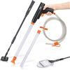 hygger Pulizia Acquario Ghiaia, Aspirapolvere per Acquario Kit di Pulizia per Cambio Acqua con Rete Spazzola,Sabbia Pulitore Acquario Sifone Aspirapolvere con Morsetto Regolatore Tubo Acqua