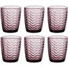 UNISHOP Set di 6 bicchieri rosa da 29 cl, bicchieri di vetro per acqua vino e bibite, adatti per lavastoviglie .
