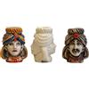 TERAKOTA CERAMICHE - Testa di moro porta stuzzicadenti doppio viso h. 7,5 cm in ceramica di Caltagirone 100% artigianale - Bomboniera