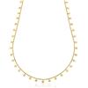 Aka Gioielli® - Collana Girocollo Donna Argento 925 Dorato con Piccoli Pendenti Disco, Delicata Collana per Ragazza