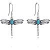 VONALA Orecchini a Forma di Libellula da Donna in Argento Sterling, Pendenti a Goccia Turchese, Gioielli Regalo, 36.2*25.4MM