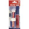 Factis Blister 1 gomma S20 + 1 temperamatite + 3 matite grafite HB triangolari FACTIS®