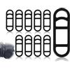 KAPSING 10 Pezzi Elastico per Cinturino in Silicone per Bicicletta, Anelli in Gomma per luci per Bicicletta, Staffa per Elastico per Luce Posteriore per Bicicletta (Nero)