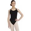 Capezio - Body da donna con doppia cucitura, Donna, Dbl Strap Cami Leo, CC123-BLKXL, Nero, XL
