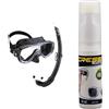 Cressi Bundle of Cressi Onda Mare Combo Set Maschera Sub Onda e Snorkel Mexico + Cressi Premium Anti Fog - Anti-fog per Maschere Sub e Occhialini Nuoto, Adulto Unisex