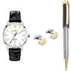 Philip Watch Special pack Sunray Orologio Uomo, Automatico, Analogico con Gemelli e Penna - 41mm