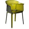 Kartell Papyrus Sedia, Verde Oliva, Set da 2