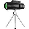 Kemeng Telescopio portatile ad alta scala 12 * 50HD, con adattatore per smartphone, treppiede, monocolo ad alta potenza, telescopio monoculare leggero per bird watching viaggi