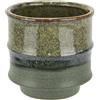 Flair Flower Vaso da fiori in ceramica scanalata a forma di cilindro, verde, grigio, marrone, opaco, lucido, vaso decorativo per fiori, composizione di fiori secchi, rami, fiori artificiali, decorazione da tavolo