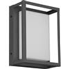 Trio Leuchten Trio, Applique, Witham incl. 1 x LED,SMD,10,5 Watt,2300+3000+4000K,1100 Lm. Finitura: Metallo, Antracite L:18,0cm, A:24,0cm, P:10,0cm Montaggio a parete,IP54,DIP-Switch,Luminosita non regolabile