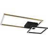 RL LIVE YOUR LIGHT Reality, Plafoniera, Padella incl. 1 x LED,SMD,25,0 Watt,3000K,3000 Lm. Finitura: Metallo, Ottone satinato L:63,5cm, L:37,0cm, A:7,5cm Girevole,Dimmerabile tramite interrutto,
