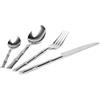 Excelsa Bambù Servizio Posate 24 Pezzi, Acciaio Inox 18/0, Argento con decoro Bambù sul manico