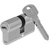 Yale Cilindro europeo 1000 Serie 30/45 mm Nichel satinato Doppio cilindro con ruota dentata, con 5 chiavi incluse per garantire massima sicurezza, adatto per serrature speciali e porte blindate