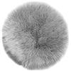 Teppich Wölkchen Tappeto in Pelle D'agnello, Imitazione Della Pelliccia - Soggiorno Camera Da Letto - Tappeto Da Letto Lavabile, Cuscino Di Seduta, Pelliccia Per Sedia, Divano - Grigio - 120 cm Rotondo