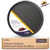volila Vassoio Antiscivolo Bar - Set Apertivo con 1 Vassoio Aperitivo Bar da 28cm - Vassoio Aperitivo, Vassoio Nero Rotondo per uso Domestico o Professionale al Bar/Ristorante - Vassoio Caffè