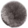 Teppich Wölkchen Tappeto in Pelle D'agnello, Imitazione Della Pelliccia - Soggiorno Camera Da Letto - Tappeto Da Letto Lavabile, Cuscino Di Seduta, Pelliccia Per Sedia, Divano - Marrone - 60 cm Rotondo