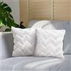 LAPONO Federe Copricuscini Lana Corta Velluto,2 Pezzi Bianco 45x45cm Copri Cuscini per Divano Decorativi Morbido Copricuscino Per Soggiorno Camera Da Letto Sedia Arredo Cuscino